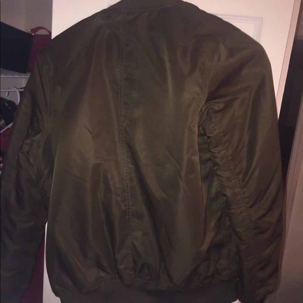 Green bomber jacket